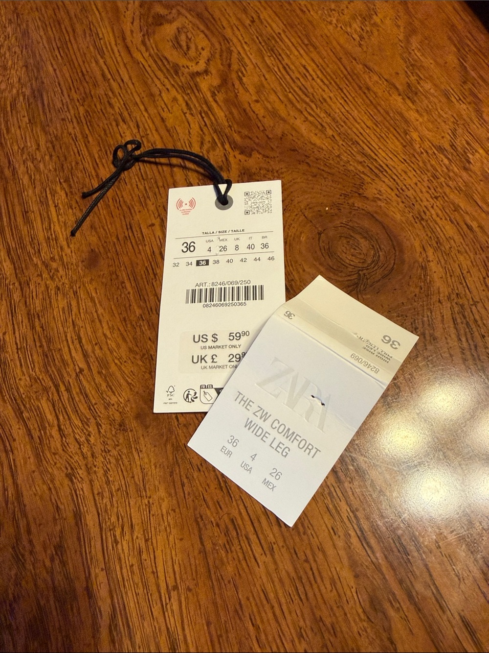 Zara White Wide-Leg Jeans - Picture 2 of 4
